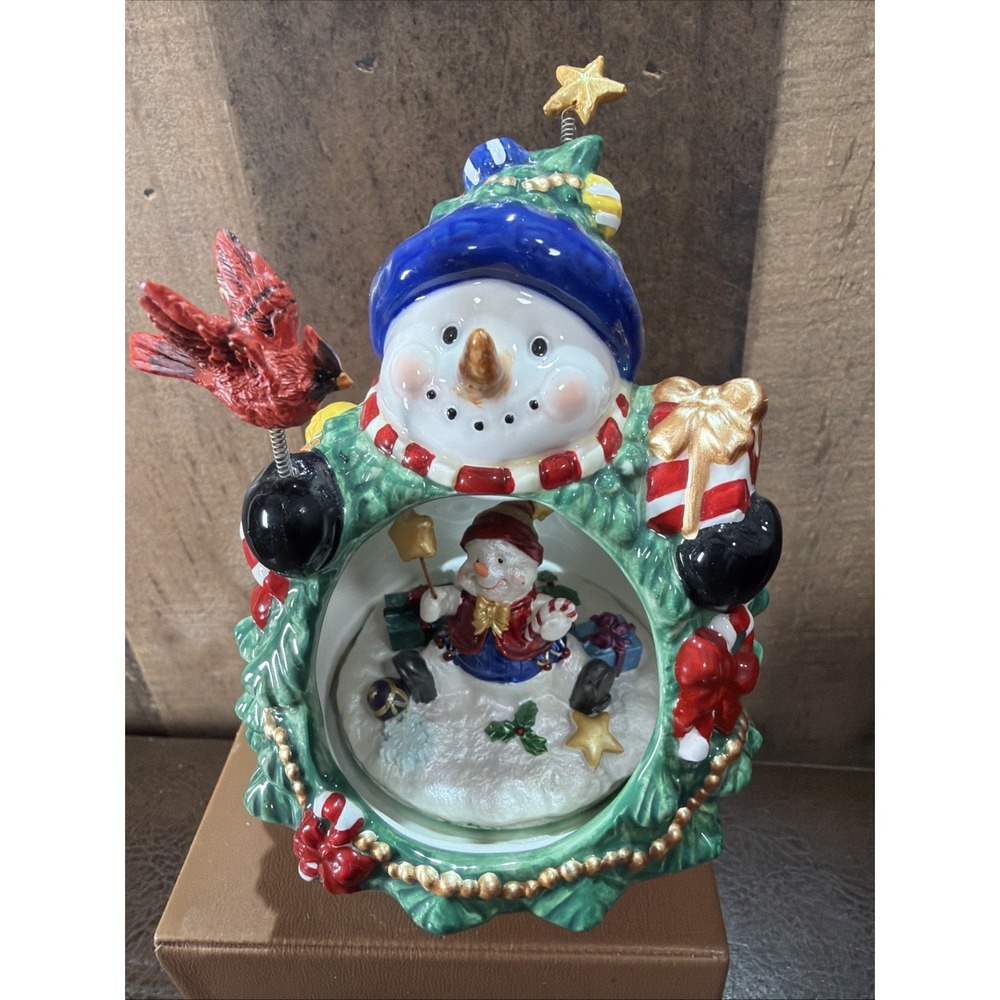 Towle Wobble Snowman Figure JCPenney Holiday Novelties Christmas Vtg 1990s